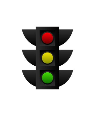 Trafik ışığı simgesi, vektör illüstrasyonu