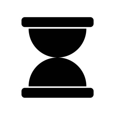 Kum saati simgesi vektör çizimi beyaz arkaplanda izole edildi