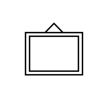 çerçeve fotoğraf ikonu vektör illüstrasyonu