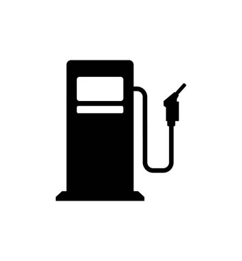 Benzin istasyonu ikonu. vektör illüstrasyonu