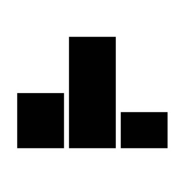 beyaz arkaplanda izole edilmiş bar grafik vektörü