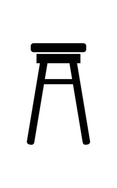 bar tabure simgesi, vektör basit tasarım