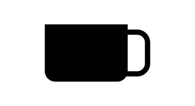 kahve fincanı simgesi, vektör illüstrasyonu