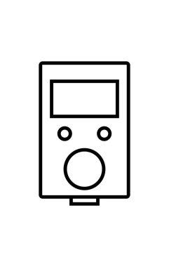 mp3 oynatıcı simge vektör çizimi