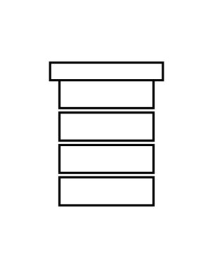 Basit baca çatı simgesinin vektör çizimi