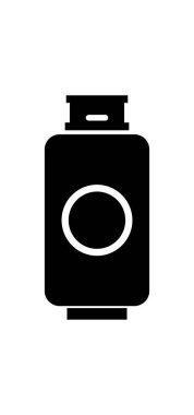 gaz silindiri simgesi, vektör basit tasarım