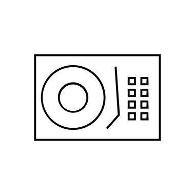 Vinil oynatıcı web simgesi vektör çizimi