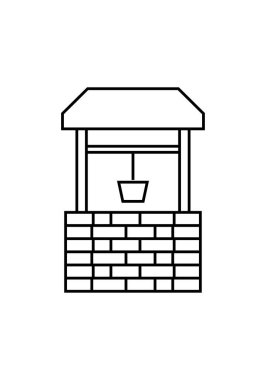 Wellspring Web simgesi vektör illüstrasyonu