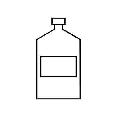 Bir şişe simgesinin vektör illüstrasyonu