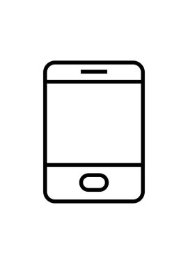 akıllı telefon, vektör basit tasarım çizimi