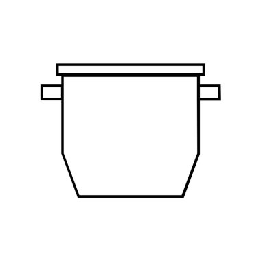 Beyaz arka planda esrar ikonu pişirmek. Vektör illüstrasyonu