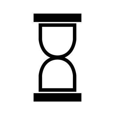 Beyaz arkaplanda kum saati simgesi