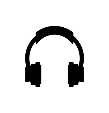 kulaklık simgesi vektör çizimi