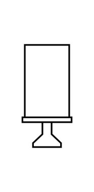 Konferans salonu simgesi, vektör basit tasarım