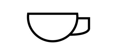 kahve fincanı simgesi, vektör illüstrasyonu