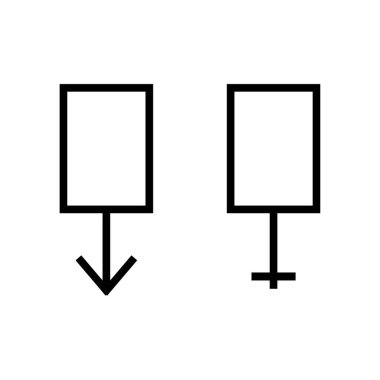 cinsiyet simgesi, vektör illüstrasyonu basit tasarım 