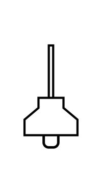 Kolye lambası ikon vektör illüstrasyonu