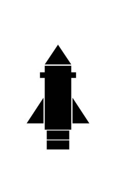 roket vektör illüstrasyonu modern simge