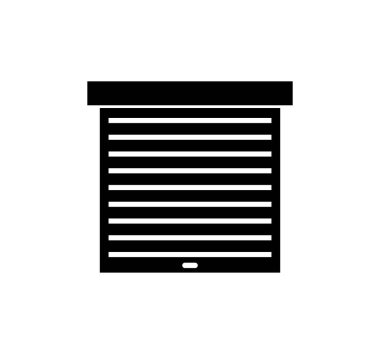 garaj kapısı simgesi, vektör basit tasarım