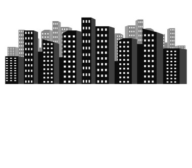 şehir vektör illüstrasyonu modern simge