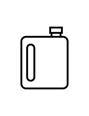 Yağ teneke kutu illüstrasyonu modern simge