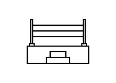 Boks ringi, vektör basit tasarım 