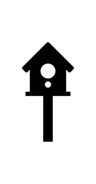 kuş evi vektör illüstrasyonu modern simge