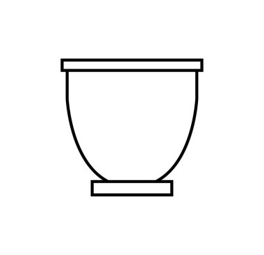 bitki saksısı simgesi, vektör basit tasarım