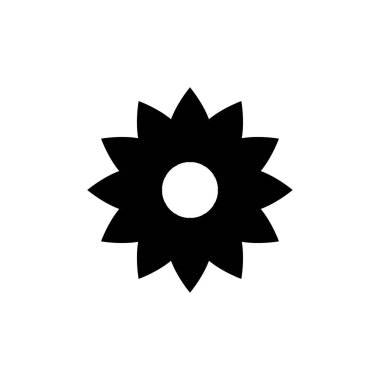 Çiçek vektörü düz simgesi