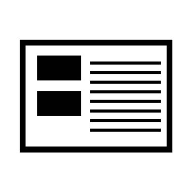 beyaz arkaplanda kağıt belge simgesi