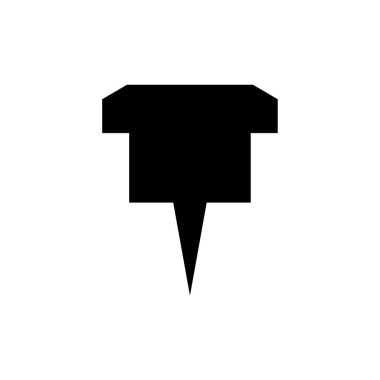 Beyaz arkaplanda mavi pin simgesi