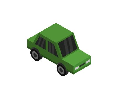 araba çizgi film vektör simgesi beyaz arkaplan üzerinde izole 