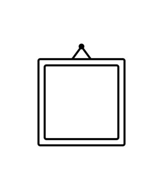 çerçeve fotoğraf ikonu vektör illüstrasyonu