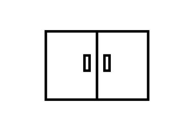 Mutfak dolabı ikonu vektör illüstrasyonu