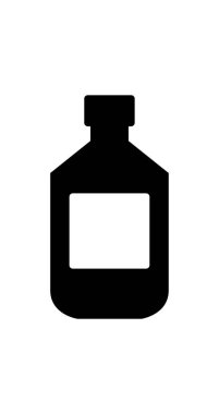 Şişe ikonu vektörü. İnce çizgi işareti. izole edilmiş sembol çizimi