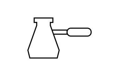Türk kahve demliği ikonu vektör illüstrasyonu