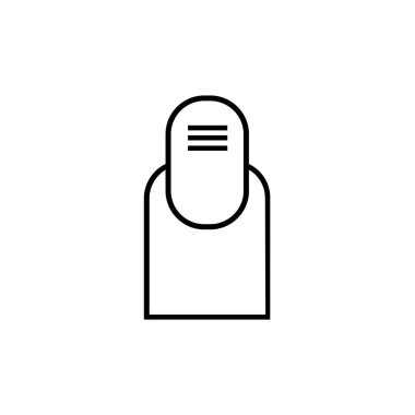 Tırnaklı kadın parmağı, vektör simgesi