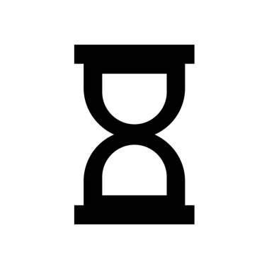 Kum saati simgesi vektör çizimi beyaz arkaplanda izole edildi