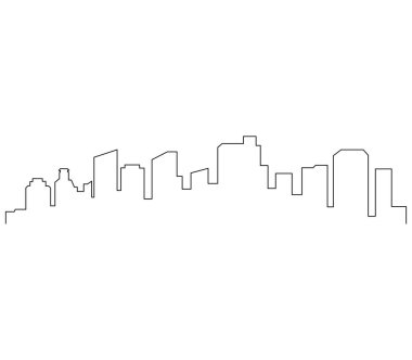 Şehir çizgisi simgesi. vektör illüstrasyonu