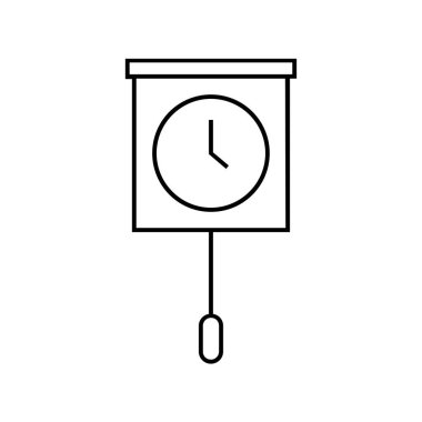 saat vektörü ince çizgi simgesi