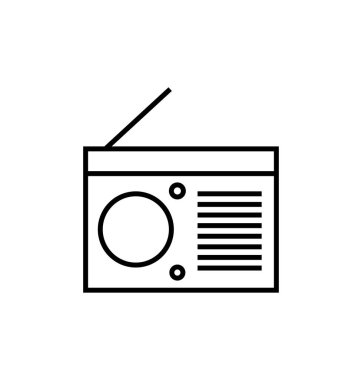 radyo simgesi vektör illüstrasyonu