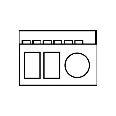 radyo simgesi vektör illüstrasyonu