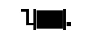 Egzoz borusu simgesi, vektör basit tasarım