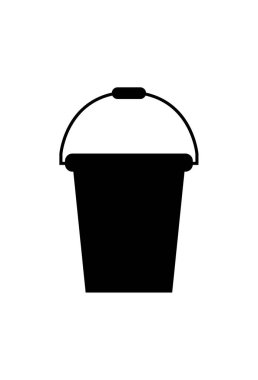 Kova düz simge vektör çizimi