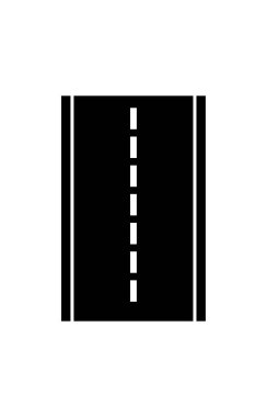 Yol doğrusal simgesi, vektör illüstrasyonu