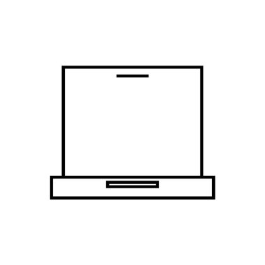 dizüstü bilgisayar simge vektör çizimini izole etti