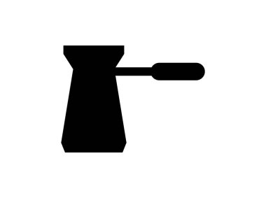 Türk kahve demliği ikonu vektör illüstrasyonu