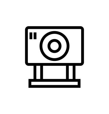 kamera vektörü ince çizgi simgesi 