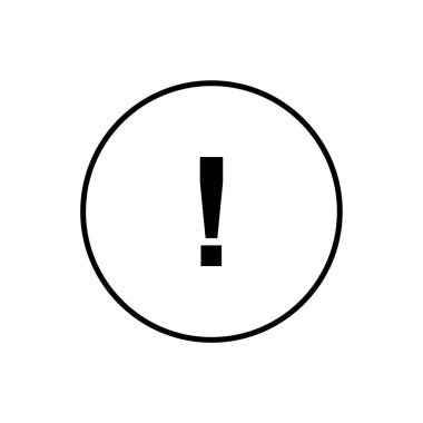 Şeffaf bir arkaplanda uyarı vektör çizimi. Birinci kalite semboller. Konsept ve grafik tasarım için ince çizgi simgesi.