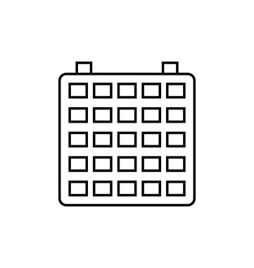 Takvim simgesi, vektör çizimi 